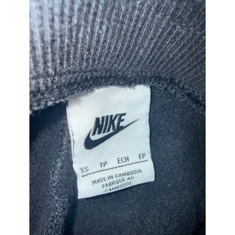 Nike Mens Fleece Joggers Black Sweatpants Swoosh Logo XS - Picture 2 of 6